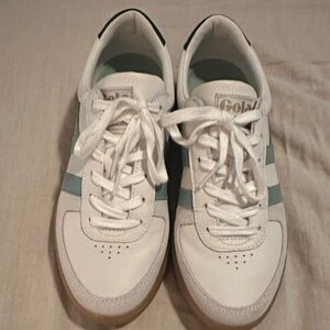 Gola White and Teal Sneakers